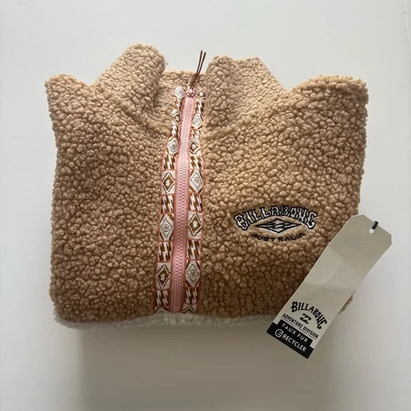 Women’s Billabong Horizon Color Block Half-Zip Fleece Pullover Sweatshirt Medium - Picture 2 of 8